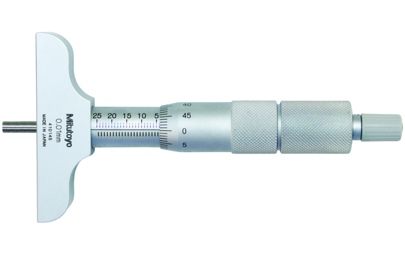 Mitutoyo Mélységmérő mikrométer cserélhető rúddal, 0-50 mm, 0.01 mm, 101.6x16 mm (129-113) termék fő termékképe