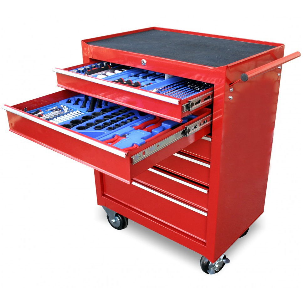 Genius Tools PT-FSZ4 szerszámos szekrény, 6 fiókos, felszerelt, 115 db-os termék fő termékképe