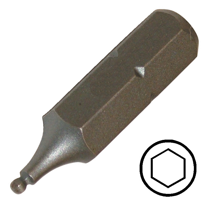 KENNEDY 6.0 mm gömbvégű hatszög csavarbehajtó bit 1/4" hatszög illesztéssel, 25 mm termék fő termékképe
