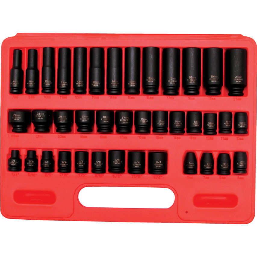 KENNEDY PSD39MA erősített dugókulcs készlet 3/8" -os meghajtóval, 39 részes termék fő termékképe