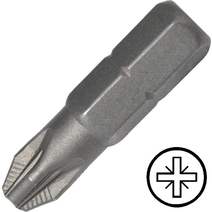 KENNEDY No.1 Pozidriv ACR II bordázott keresztpontos csavarbehajtó bit 1/4" hatszög illesztéssel, 25 mm termék fő termékképe