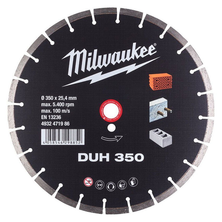 Milwaukee DUH gyémánt vágótárcsa, Ø350 mm termék fő termékképe
