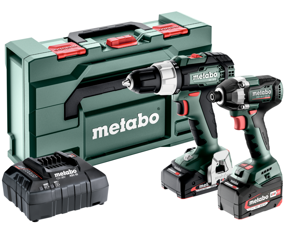 METABO COMBO SET 2.8.6 18 V akkumulátoros gépcsomag (1 x 2.0 Ah és 1 x 4.0 Ah Li-Power akkuval, metaBOX kofferben) termék fő termékképe