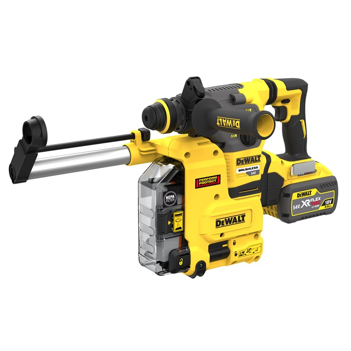 Dewalt DCH335X2 szénkefe nélküli akkus SDS-plus fúró-vésőkalapács porelszívóval (2 x 9.0 Ah Li-ion akkuval, kofferben) termék fő termékképe